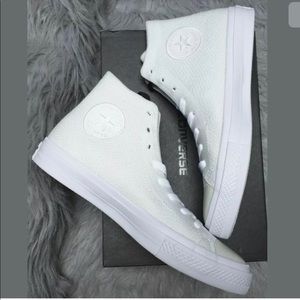 Converse•Flyknit•unisex triple white 8M9W lunarlon